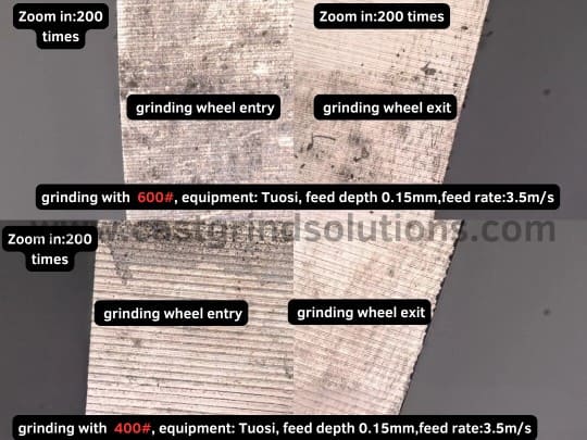 The entry and exit direction of the grinding wheel is a factor affecting the surface finish of the carbide saw blade.