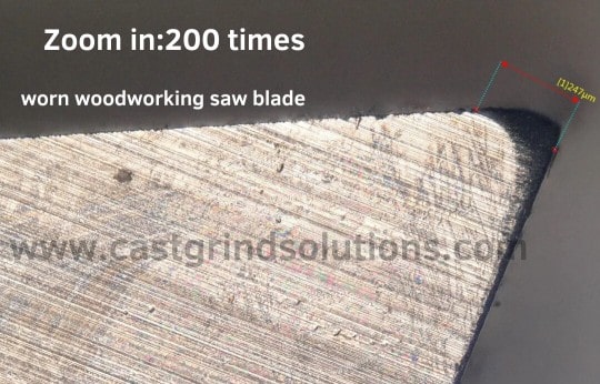 worn aluminum-cutting saw blades,which needs to be regrinded