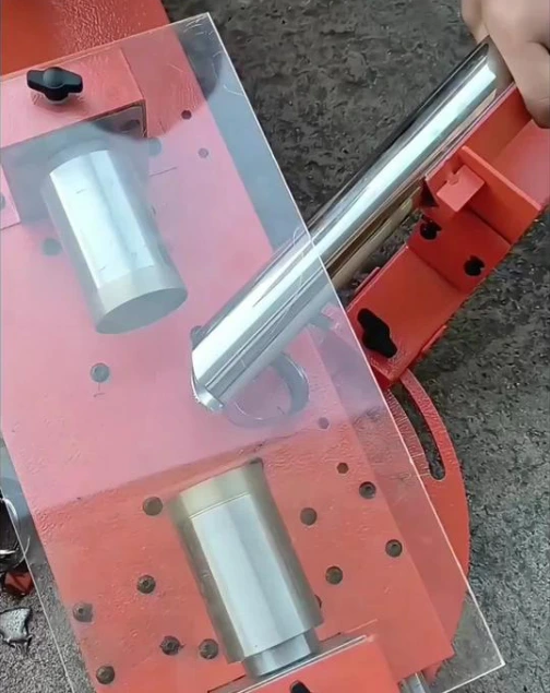 Lightweight portable pipe coping machine matched with sintered diamond core drill bits, multi-purpose metal tube processing tool for pipe arc notching, hole punching and stock removal, ideal for stair balcony railing, metal fence fabrication, cold cutting equipment for small contractor & DIY workshop